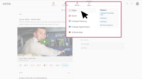 Student account in Xello. The Plans menu is open and the cursor is selecting Plans